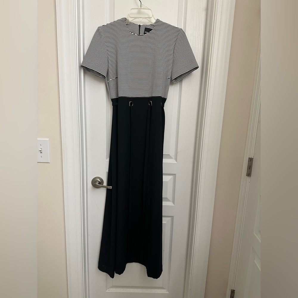 Positive Attitude Black and White Maxi Dress